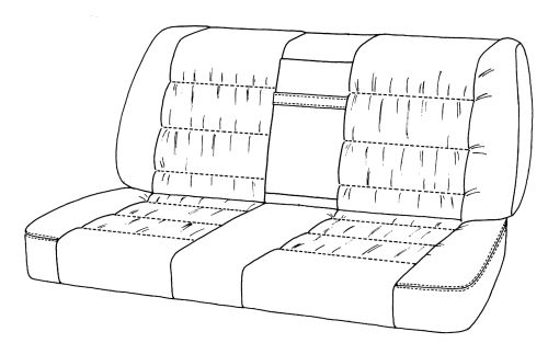 BMW E36 1992-1999, Seat Rr Bottom, Leather, 0394 Silver Gray, Coupe, Dbl Stitch