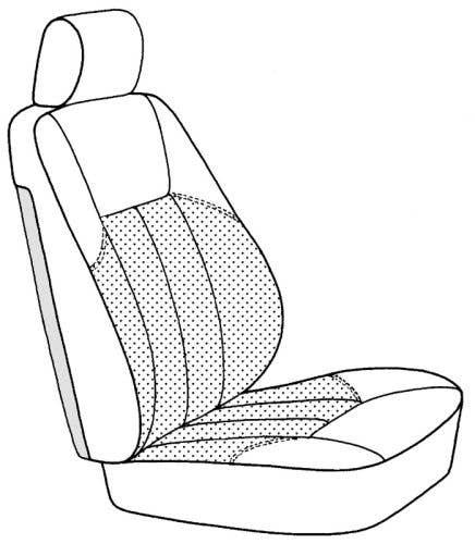 Mercedes 202 1994-2000, Seat Fnt Backrest, Leather, 461 Parchment, Style #1
