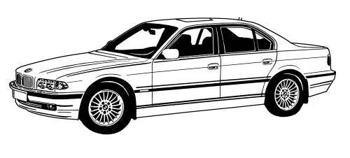 BMW E38 1997-2001, Seat Rear Set