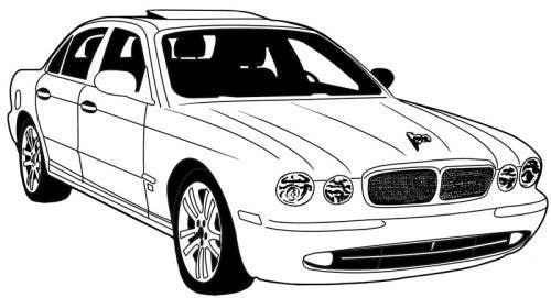Jaguar 1998-2002 XJR, Headrest Rr, Leather, 4200E Oatmeal