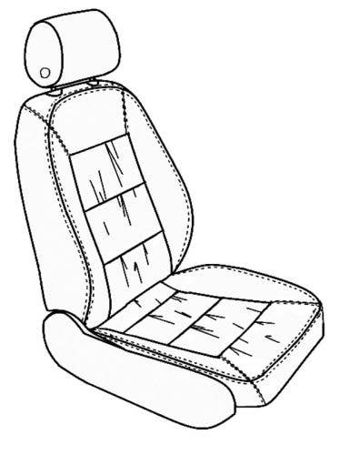 Audi A6 1998-2003, Seat Front Set, Style #7, Sewn in heaters