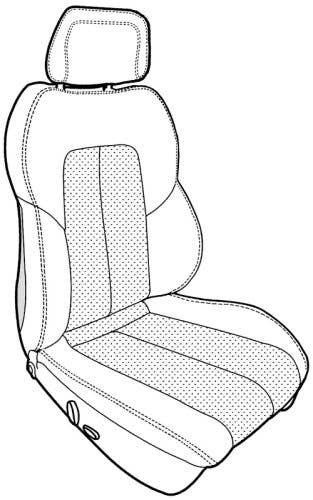 Mercedes 208 1998-2003, Seat Fnt Bottom, Leather, 463L Charcoal