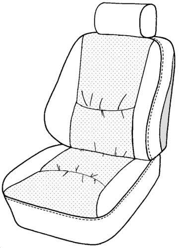 Mercedes 163 1998-1999, Seat Front Set, Style #1, Perf