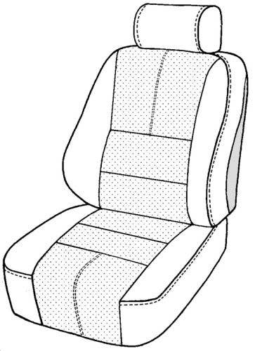 Mercedes 163 2000-2005, Seat Fnt Backrest, Leather, 464L Java, Style #2