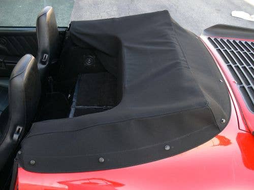 Porsche, 1986-1989, 911 Series, Boot Cover, TwillFast II, Canvas, 233 Brown-Black, with Fasteners